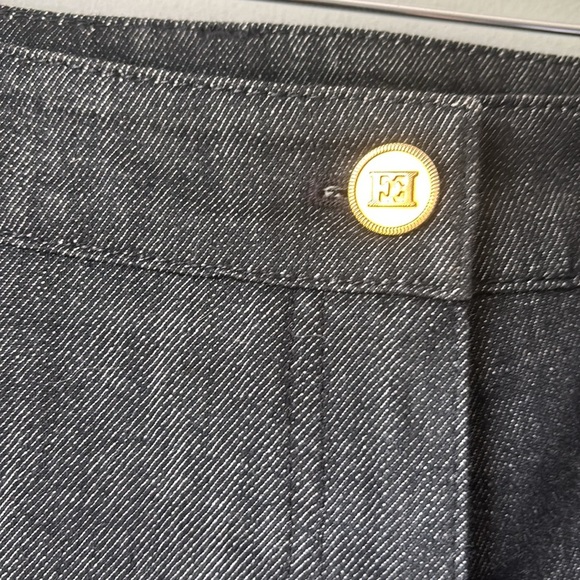 NWOT‼️ ESCADA  “Altered hem “Black Denim Pants size 42 EU / 12 US - Picture 2 of 9